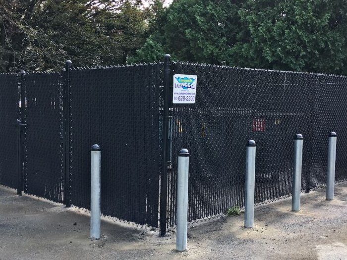 Chain link semi-privacy fencing in Mahopac New York