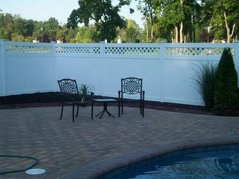 Decorative residential vinyl privacy fence mahopac new york fence company