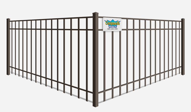 Aluminum fence - Smooth Top 3-Rail 48 inch or 60 inch tall style