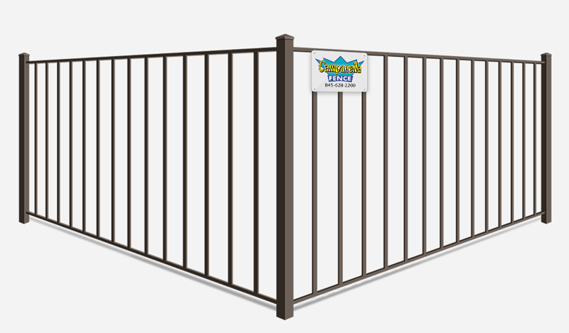 Aluminum fence - 2-Rail Pool Fence  48 inch tall style