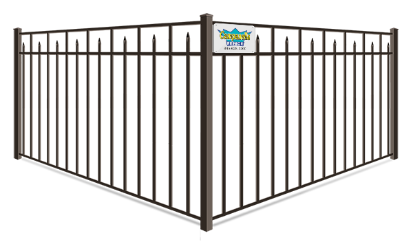 Aluminum fence - Decorative 3-Rail Pool Fence  54 inch tall style