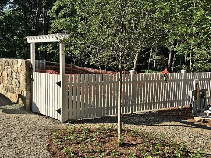 wood fence - Reduced Spaced Picket style