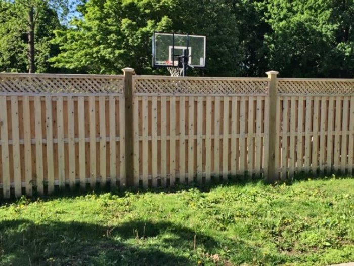 Dutchess County NY shadowbox style wood fence